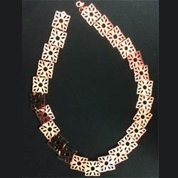 Rose gold metal belt by Devanet